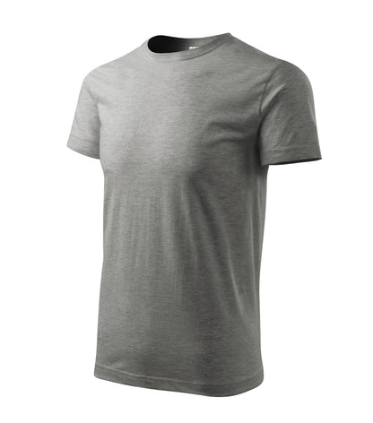 Ein Rundhals Unisex Malfini Heavy New T-Shirt in der Farbe Dunkelgrau Melliert