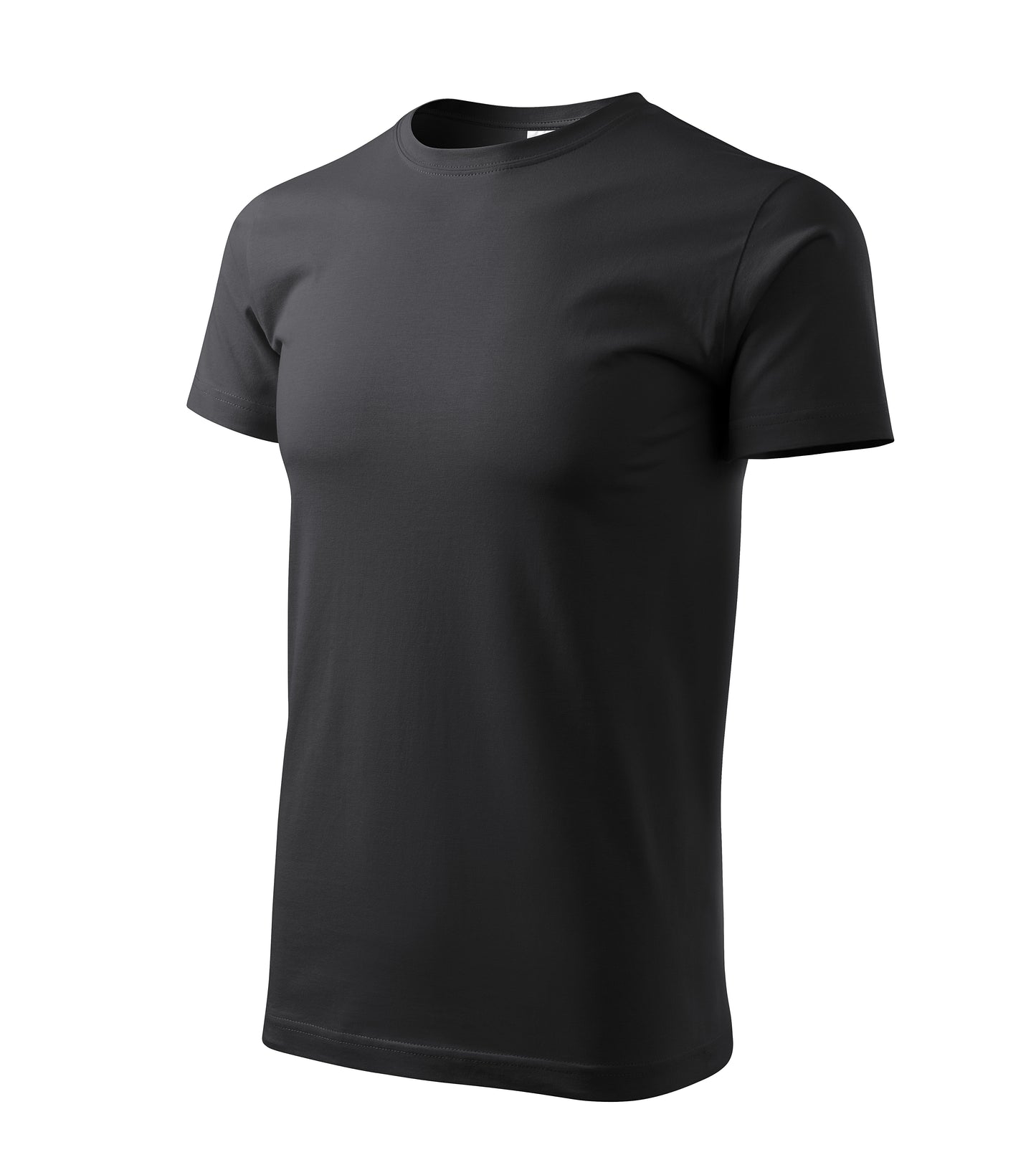Ein Rundhals Unisex Malfini Heavy New T-Shirt in der Farbe Ebony Grau