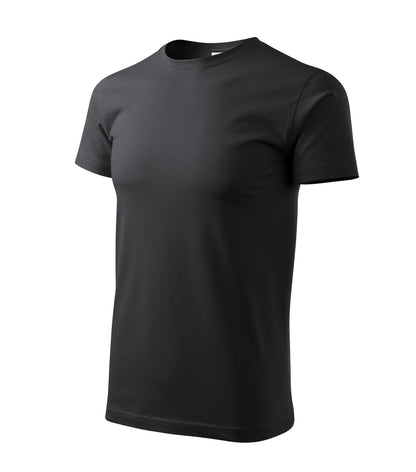 Ein Rundhals Unisex Malfini Heavy New T-Shirt in der Farbe Ebony Grau