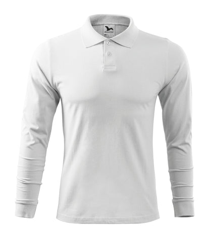 Herren Langarm Poloshirt | Single Jersey